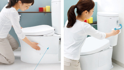 トイレ　TOTO　ピュアレスト　EX　お掃除しやすい　スッキリデザイン