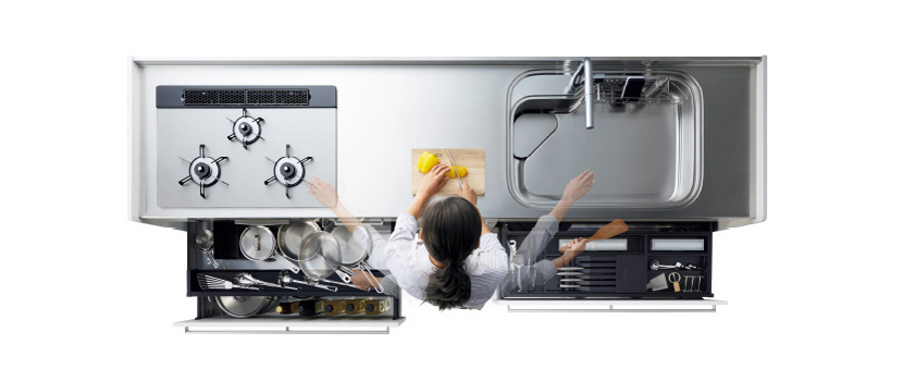 キッチン　I型　クリナップ　CENTRO　セントロ　基本プラン　B-Style　センターポジション設計