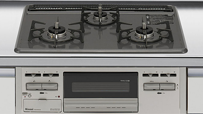 キッチン　　LIXIL　ノクト　加熱機器　３口コンロ　