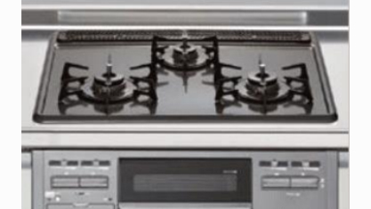 キッチン　オリジナルキッチン　アトラクタ　壁付１型　３口コンロ・ガラストップタイプ（無水片面焼グリル）