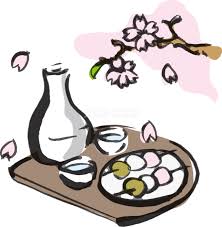 花見酒と桜の春の無料イラスト63878 | 素材Good