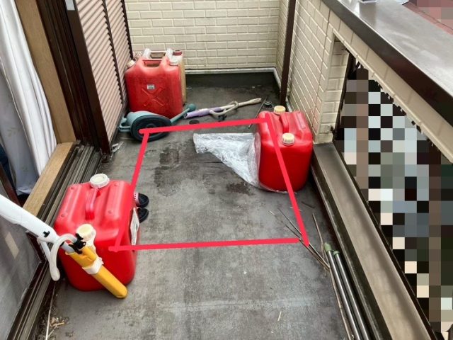 バルコニー下地　腐食
