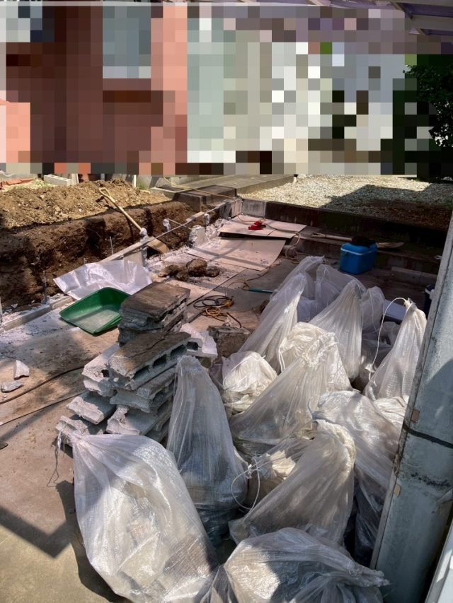 土間 駐車場 解体