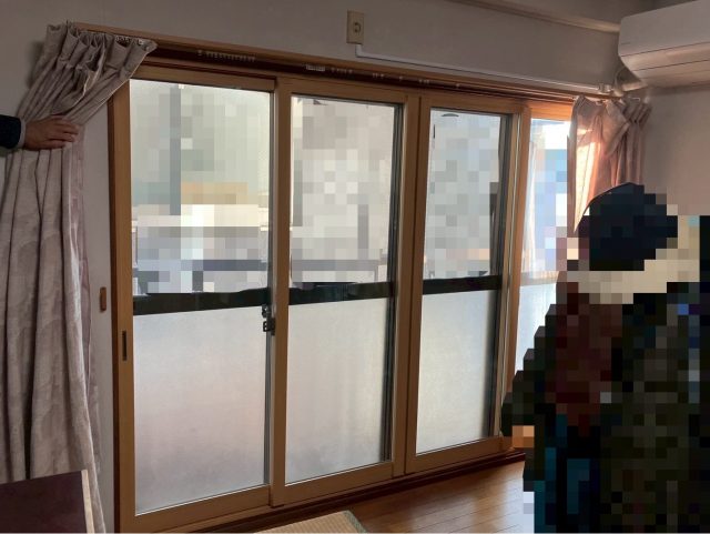 内窓　設置　カーテンレール